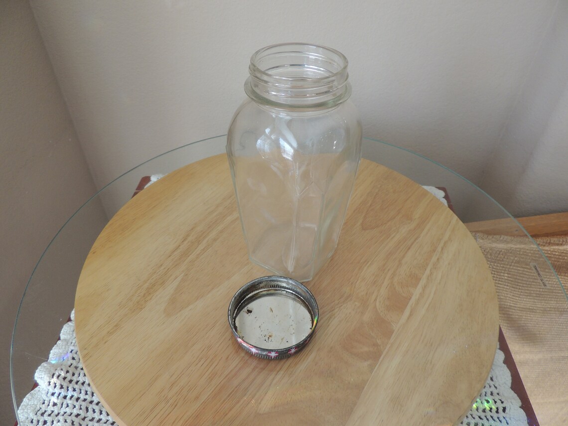 Vintage Folgers Coffee Jar. Unusual Square Coffee Jar With Etsy