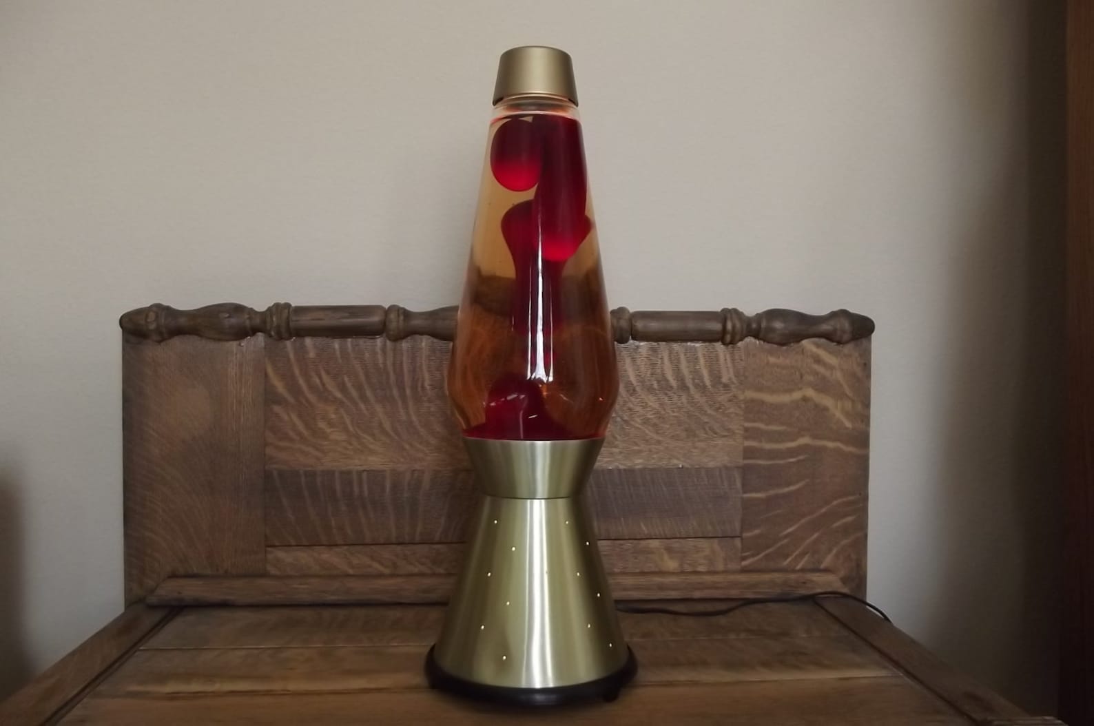 Brass 1960s Red Lava Lamp ///// Reduced Price Etsy