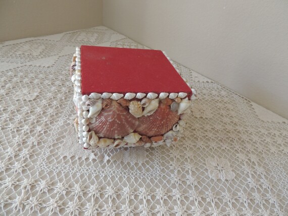 Shell Jewelry Box. Handcrafted Glittery Hinged Sh… - image 9