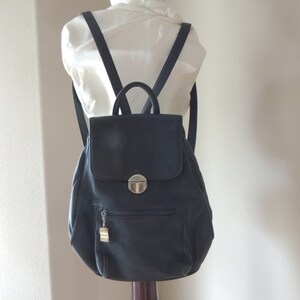 carriage house leather backpack Large Black Carriage House Leather Backpack
