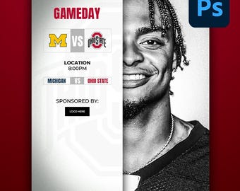 Gameday sports graphic photoshop template