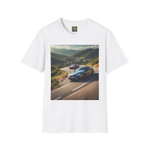 Race Car Enthusiast Unisex Softstyle T-Shirt, Car Lover Tee, Motorsport Shirt, BMW M8 Automotive Racing Top, Excitement Design Tshirt