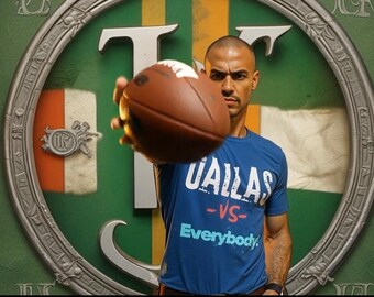 Camiseta unisex de fútbol americano "How About Dem Boys", camiseta de Dallas vs Everybody, camiseta de Football Nation, ropa de fútbol, pagada con dinero ilegal