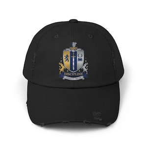 Vapensköld Disciplin Pappahatt, Sliten Vapensköldkeps, Lojalitet Sanningssköld Gåva till Pappa, Vintage Heritage Baseballkeps