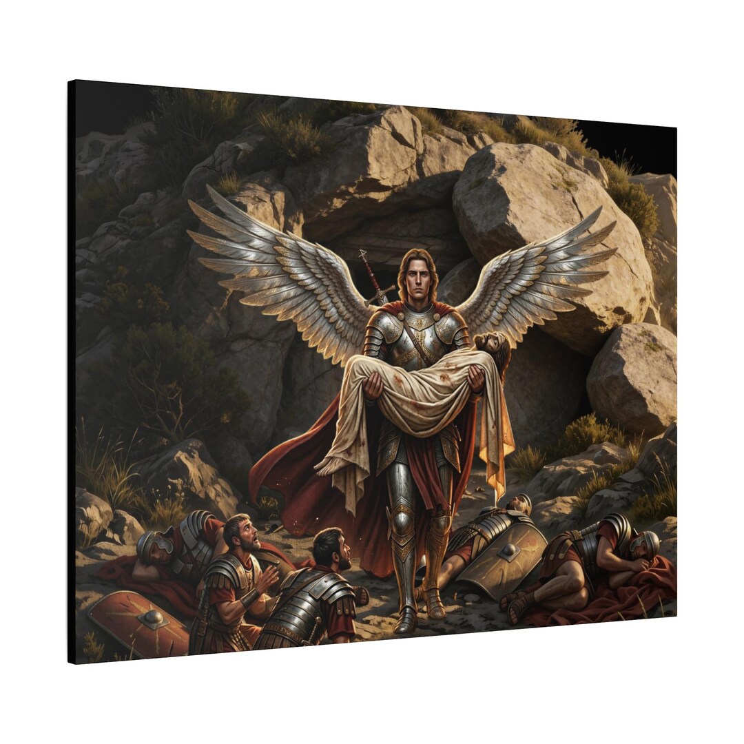 Archangel Carrying the Fallen Christ Canvas, Rendering Account From ...