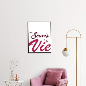 Smile at Life – Inspirational Digital Poster, Positive Quote, Modern Wall Decor