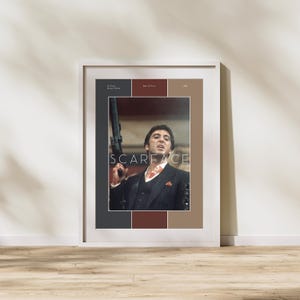 Scarface Poster | Digital Download | Tony Montana Minimalist Wall Art | Gangster Movie Print | Retro Cinema Home Decor