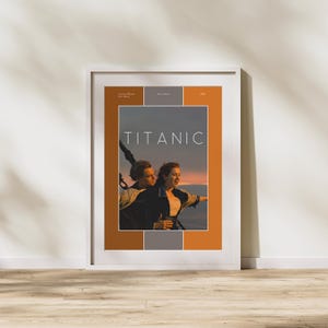 Titanic Movie Poster: Minimalist Romantic Film Print (Digital Download)