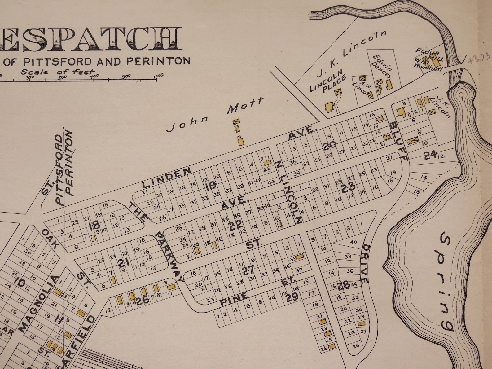 Large Antique 1902 Map of Pittsford Perinton and Penfield New Etsy