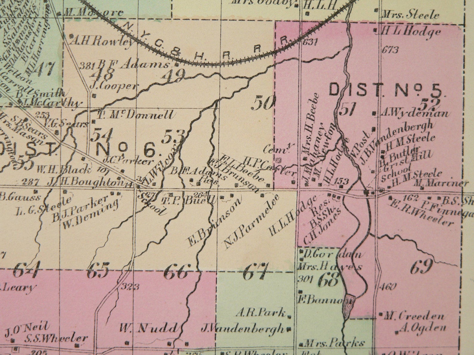 East Bloomfield NY Map 1874 Original Antique Map Ontario Etsy