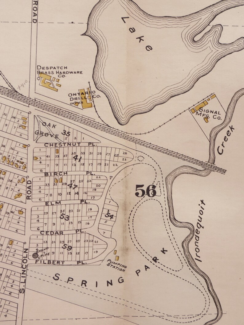 Large Antique 1902 Map of Pittsford Perinton and Penfield New Etsy