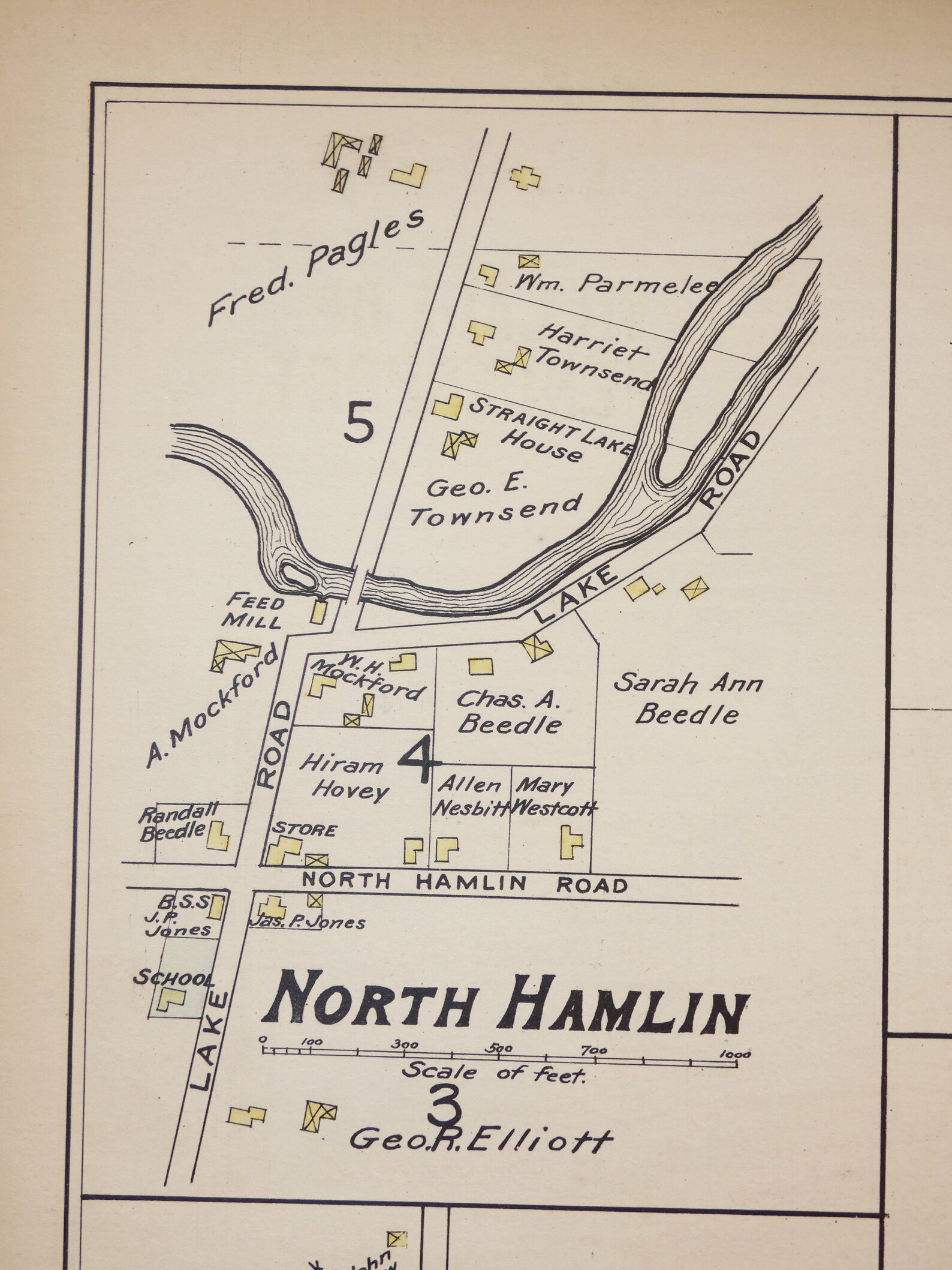 Large Antique 1902 Map of Spencerport Hamlin Morton Kendall Etsy
