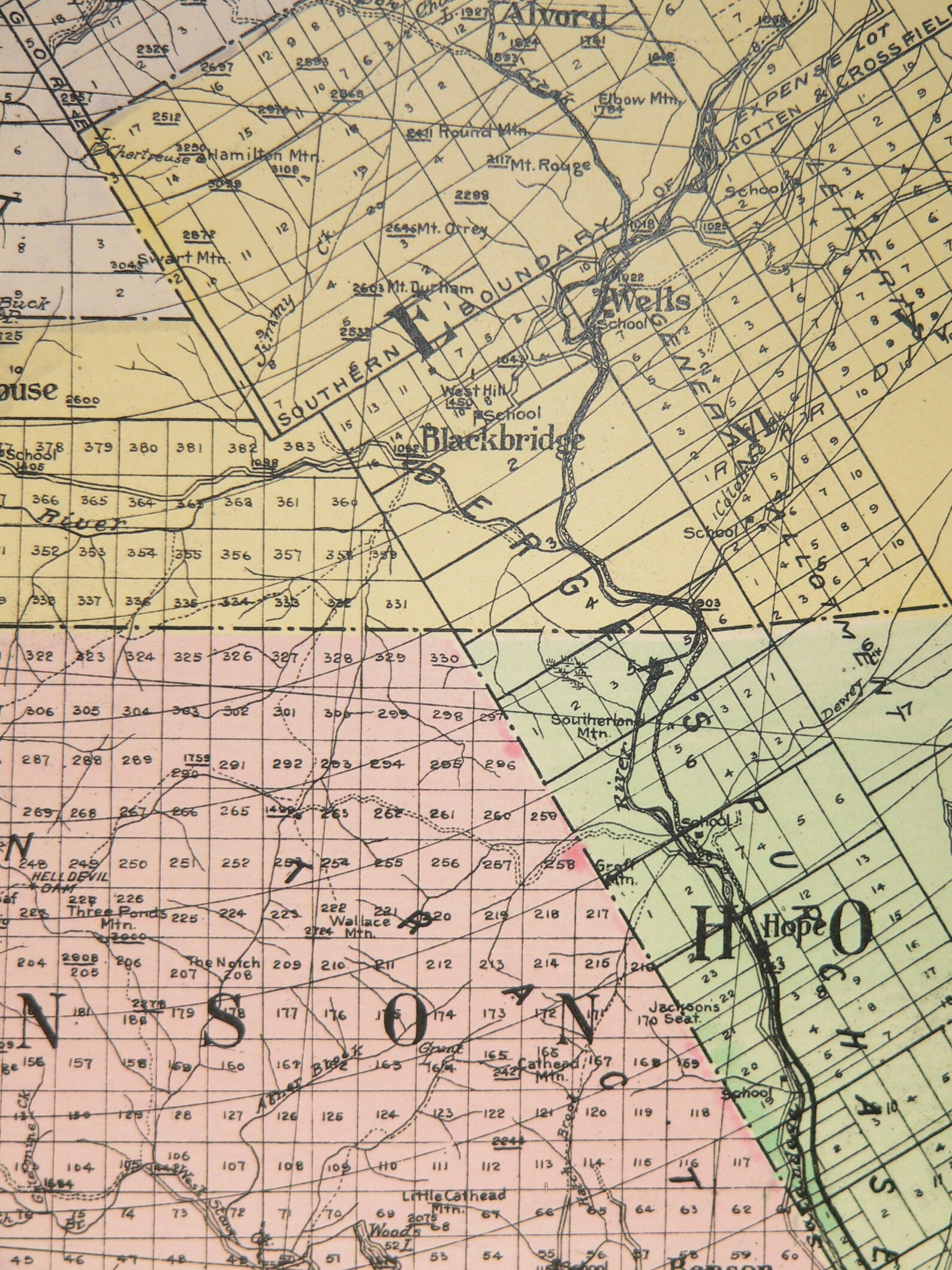 Large Map Hamilton County NY Map New York County Adirondack Etsy