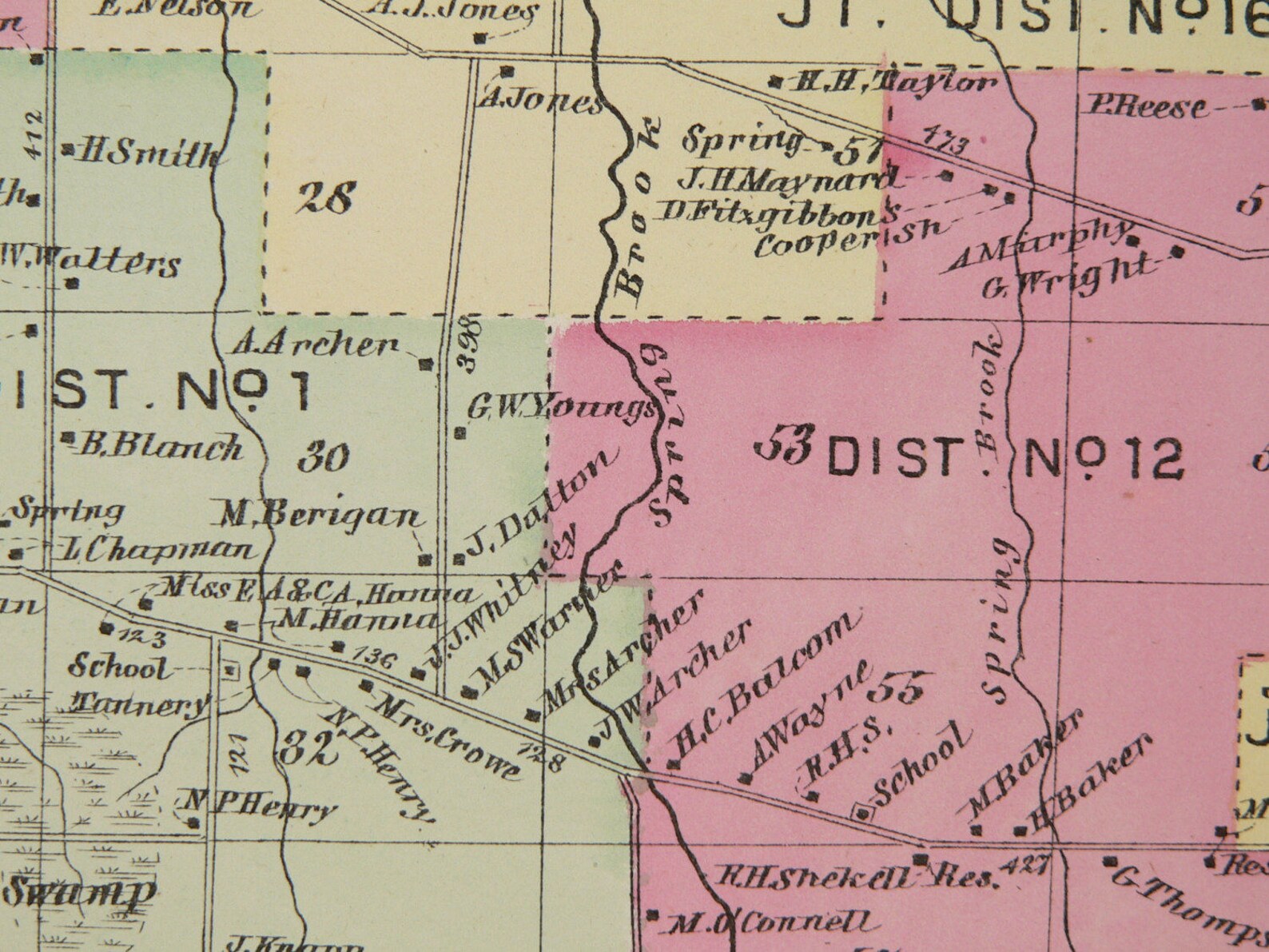 Antique Map Hopewell New York Map 1874 Vintage Hopewell NY Etsy