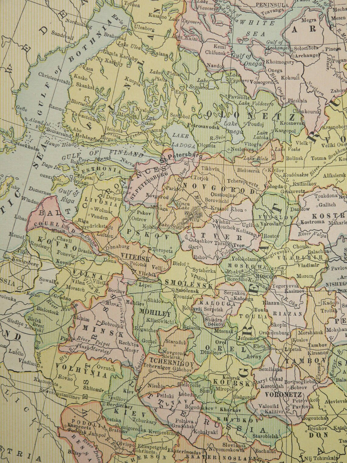 Vintage Russia Map and Austria Map 1888 Original Antique Map - Etsy
