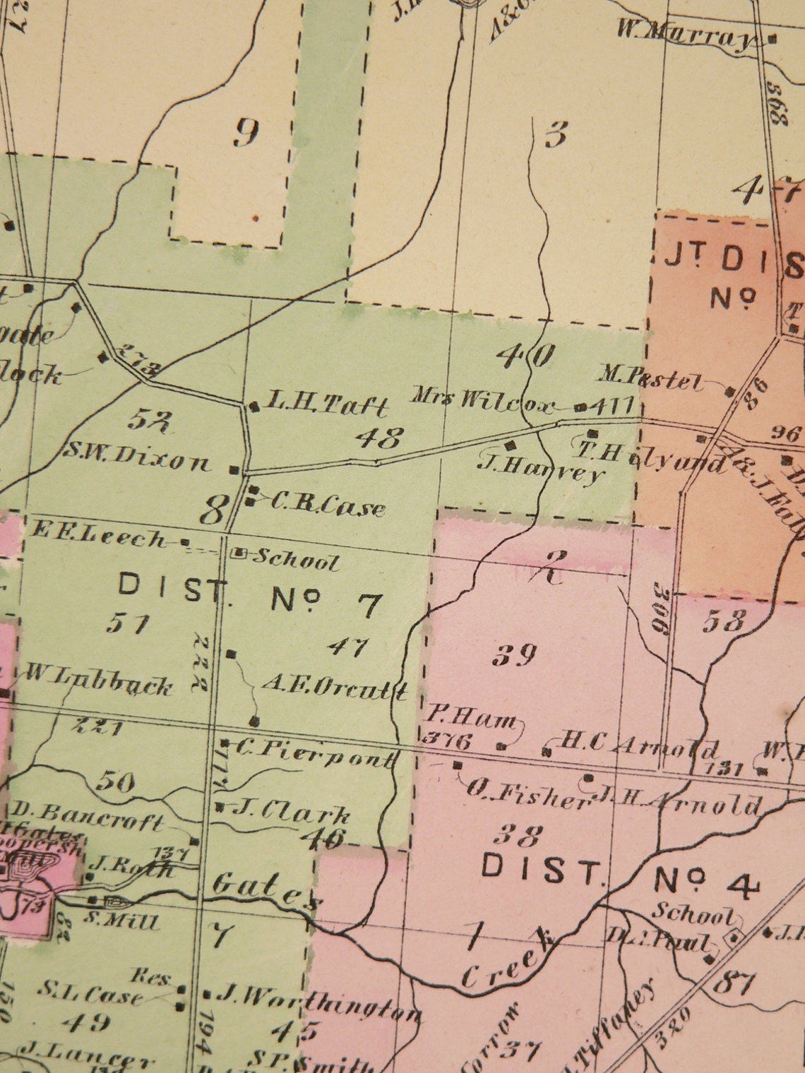 West Bloomfield NY Map 1874 Antique Map West Bloomfield New Etsy