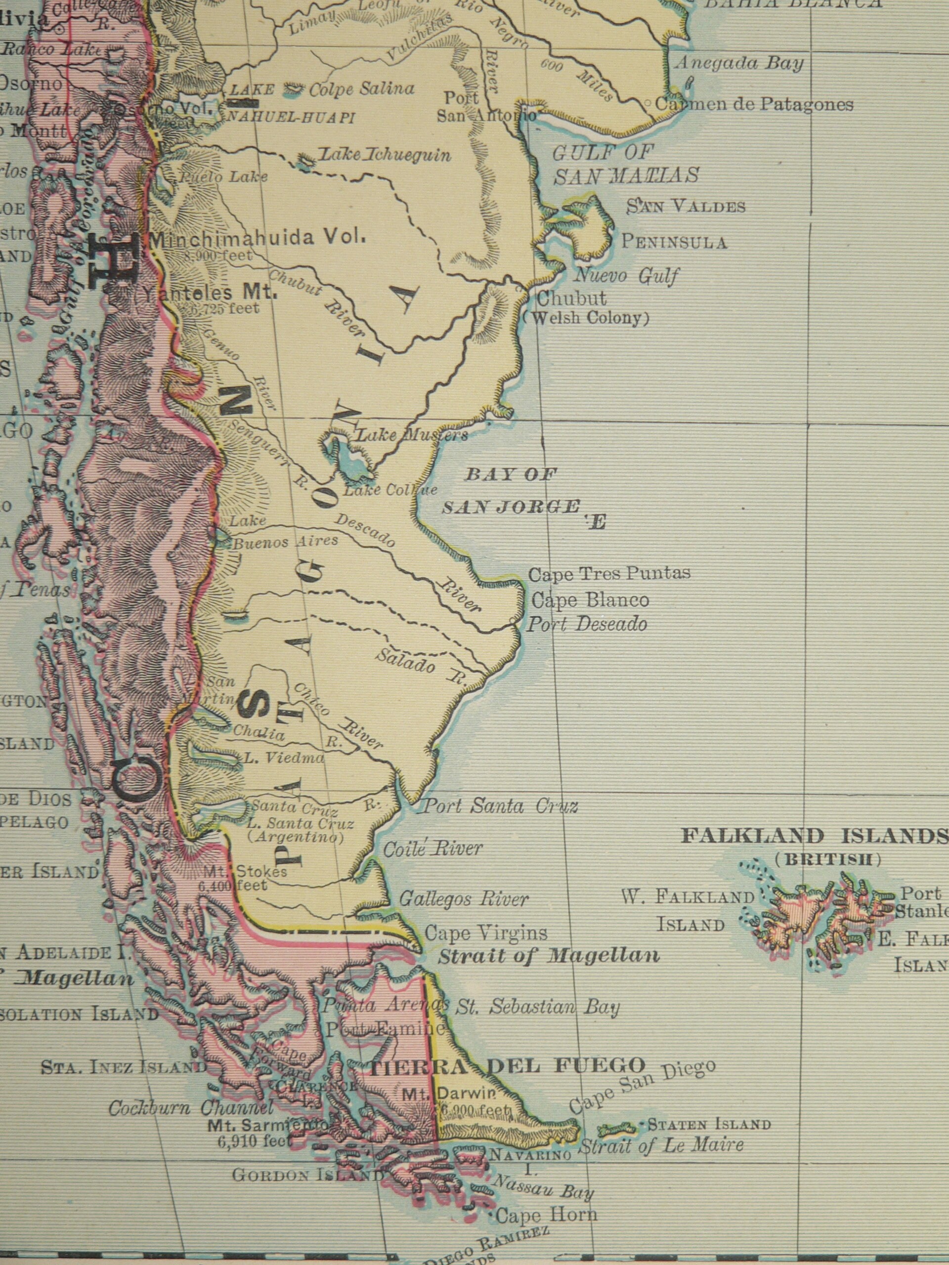 Large Map South America 1908 Latin American Decor, Unique Wedding Gift ...