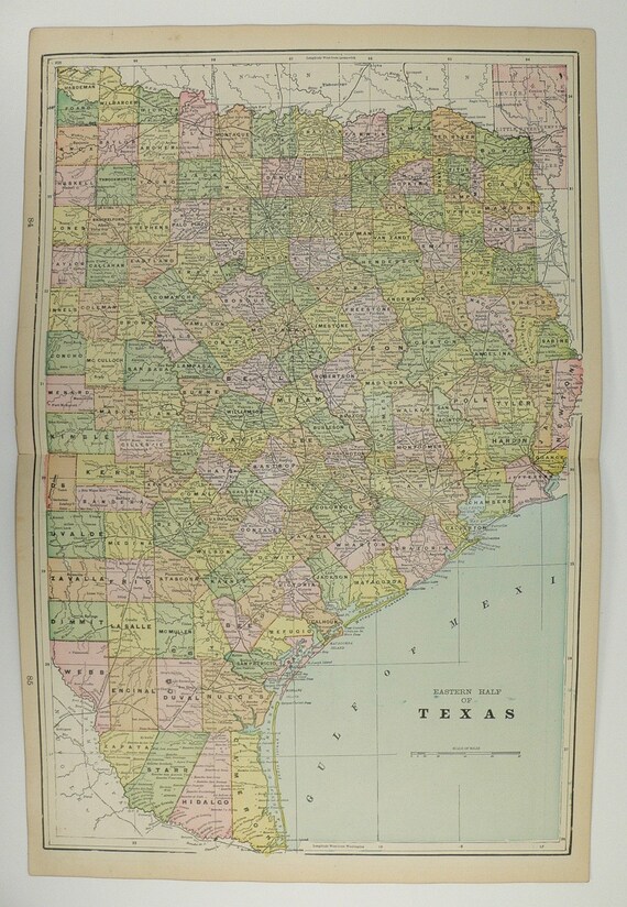 Map Of Arizona And Texas 1898 East Texas Map Arizona Nevada Map Original Vintage Map - Etsy