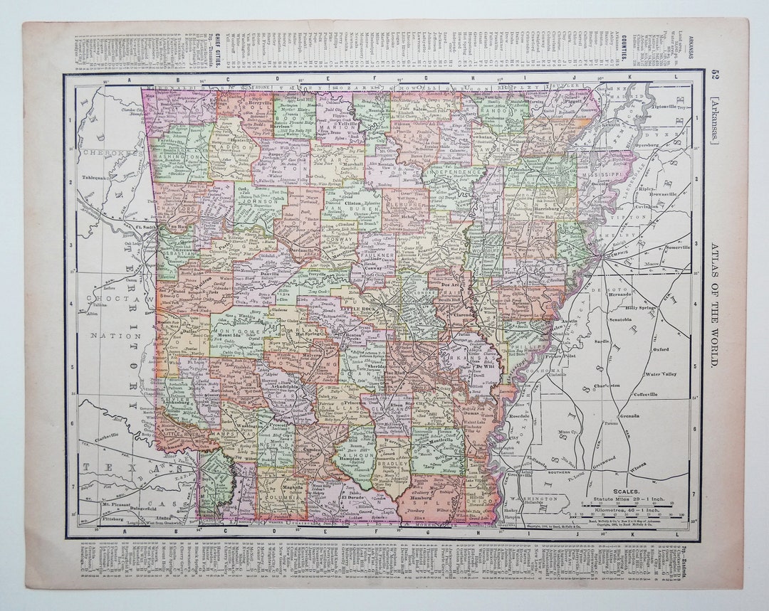 Original 1899 Map Of Arkansas And Kansas City Missouri Kansas City original-1899-map-of-arkansas-and-kansas-city-missouri-kansas-city