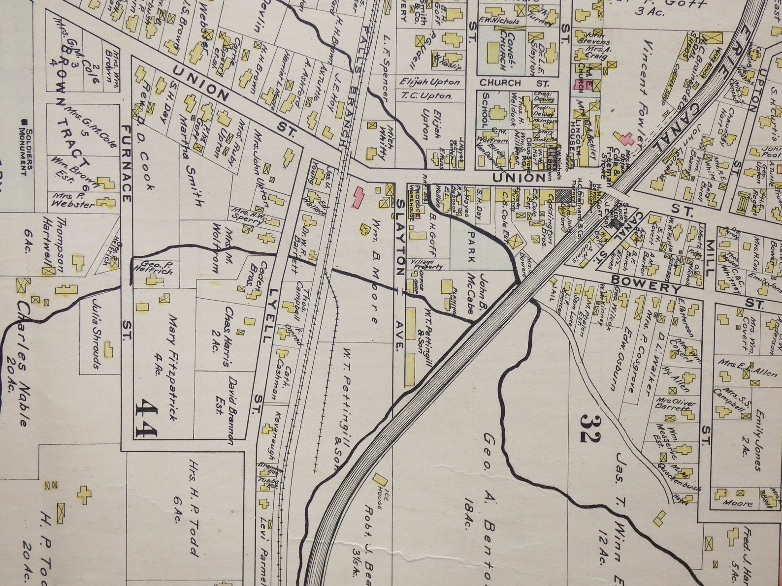 Large Antique 1902 Map of Spencerport Hamlin Morton Kendall Etsy