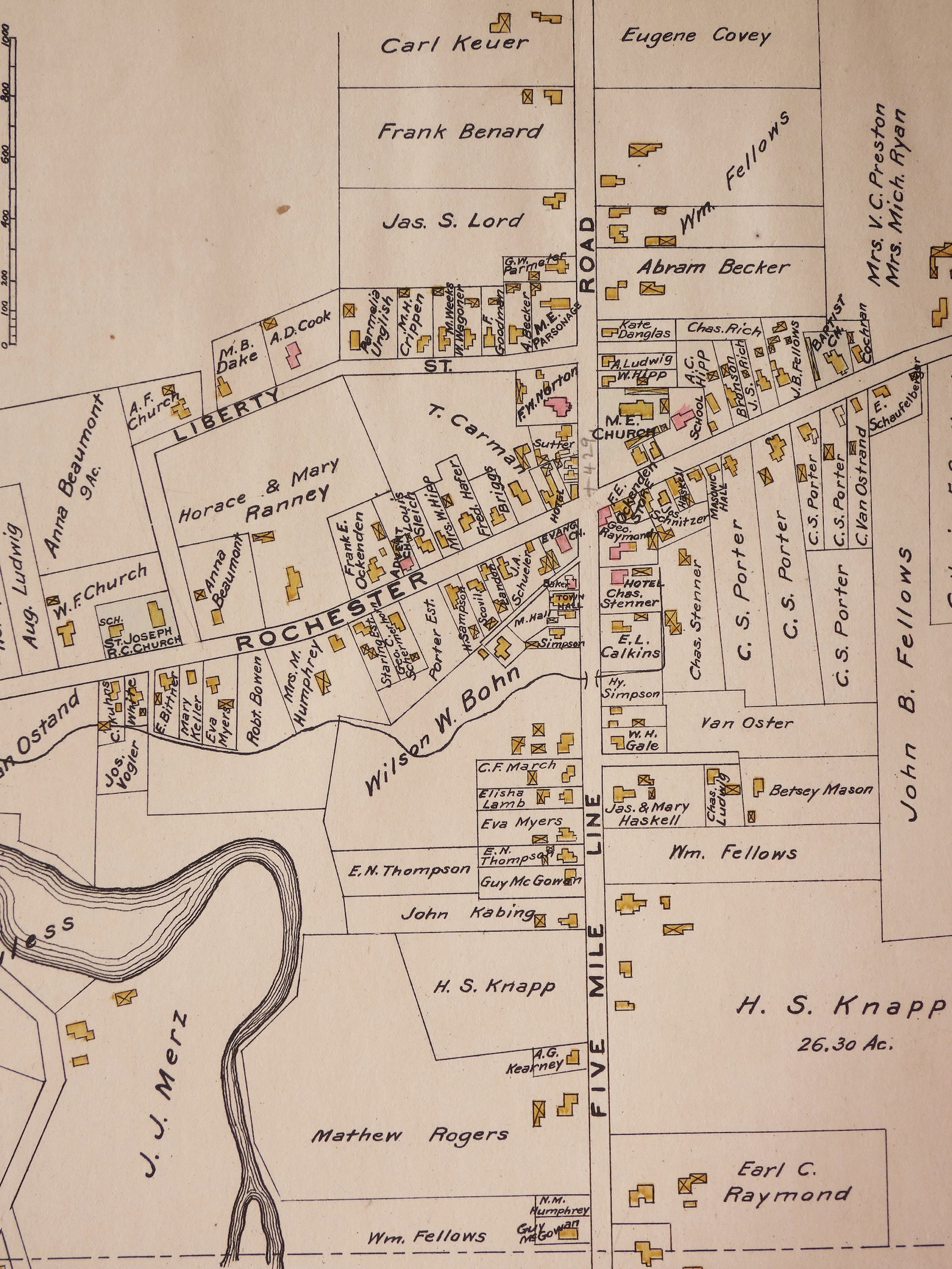 Large Antique 1902 Map of Pittsford Perinton and Penfield New Etsy