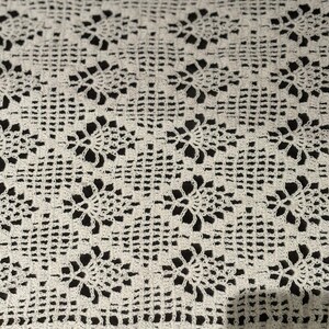 Handmade crochet large table runner doily 105x13 in