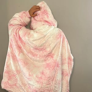 Nezuko Anime wearable Blanket Hoodie oversize snuggle Sherpa unisex adults and kids image 3