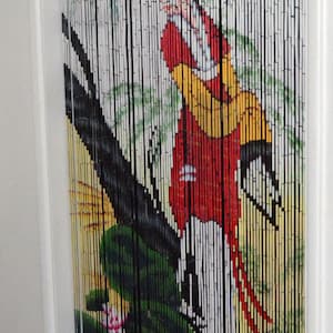 Bamboo Beaded Curtain for Doorways Hanging Room Divider Asian  Fairy Woman