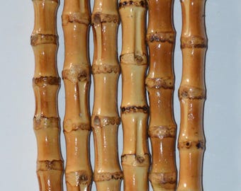 Rustic bamboo pens set of 6