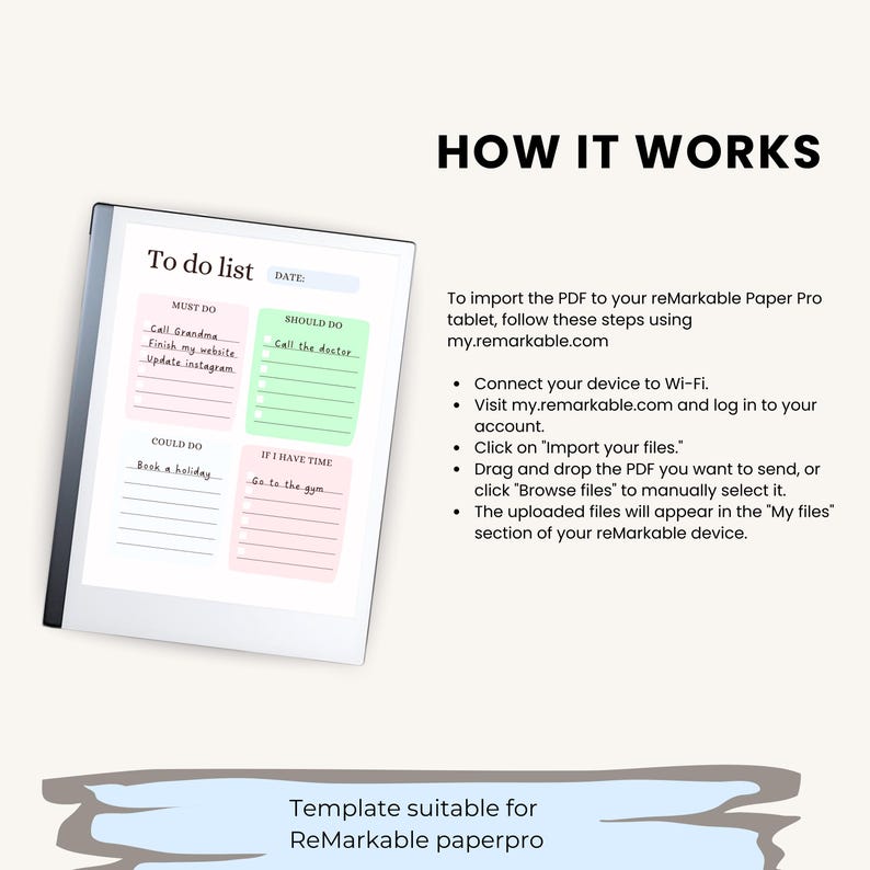 To Do List Template for Digital Planner- Paper Pro Templates- Template ...