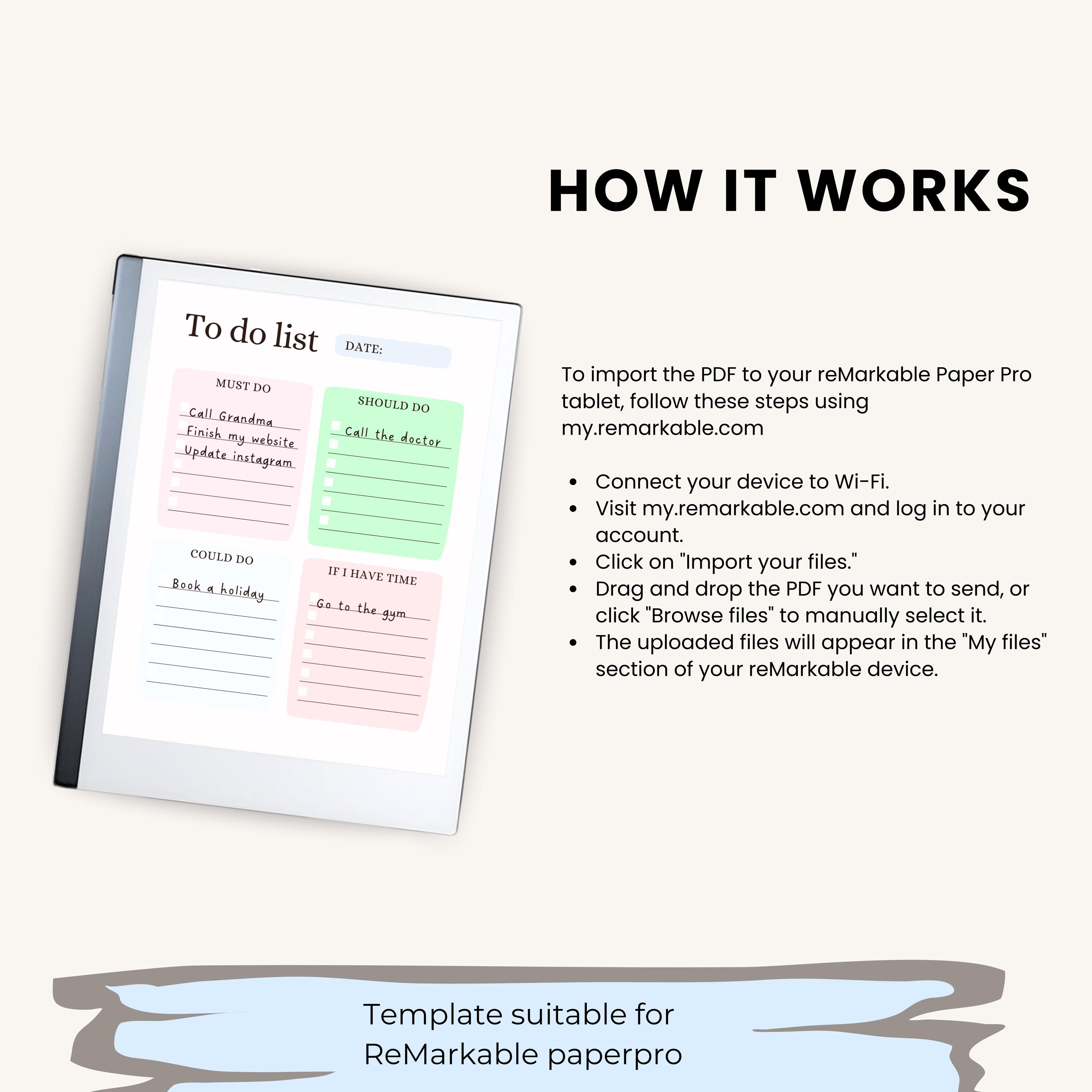 To Do List Template for Digital Planner- Paper Pro Templates- Template ...