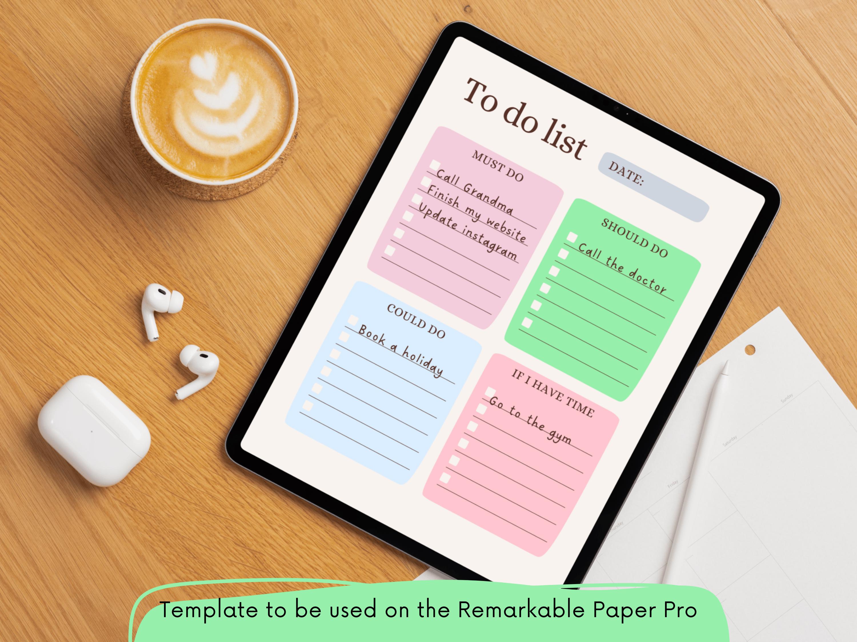To Do List Template for Digital Planner- Paper Pro Templates- Template ...