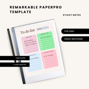 To do list template for Digital Planner- Paper pro templates- Template To do list ReMarkable 3- Printable- Tasktracker- Checklist- Printable