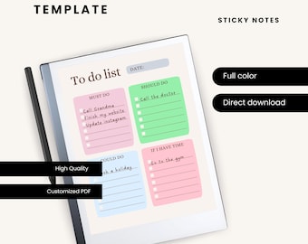 Modèle de liste de tâches pour Digital Planner- Modèles Paper Pro- Modèle de liste de tâches ReMarkable 3- Imprimable- Tasktracker- Liste de contrôle- Imprimable
