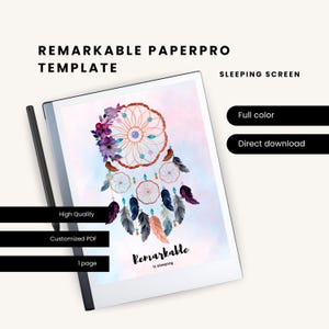 ReMarkable Paperpro Sleep Screen Template | Full Colour High-Quality Design | eInk Tablet Sleep Screen Saver| Digital Planner