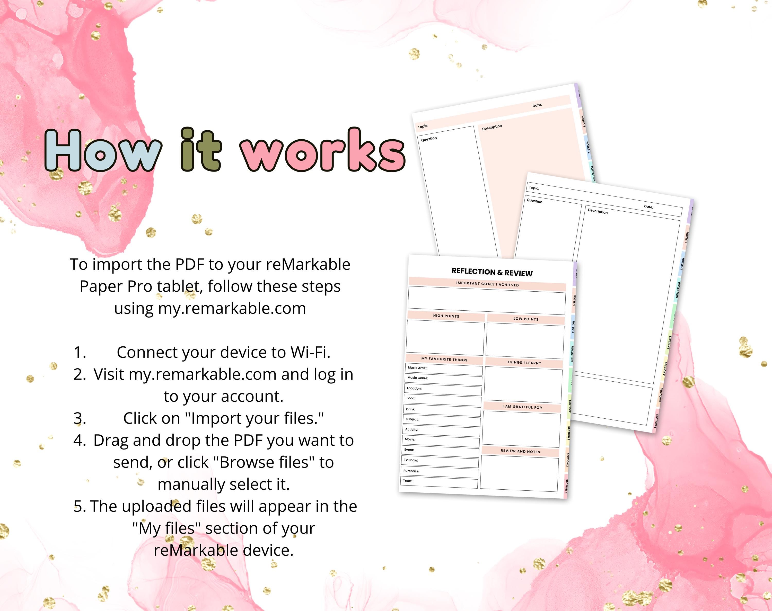 Digital Cornell Notes Planner Template for Remarkable Paper Pro ...