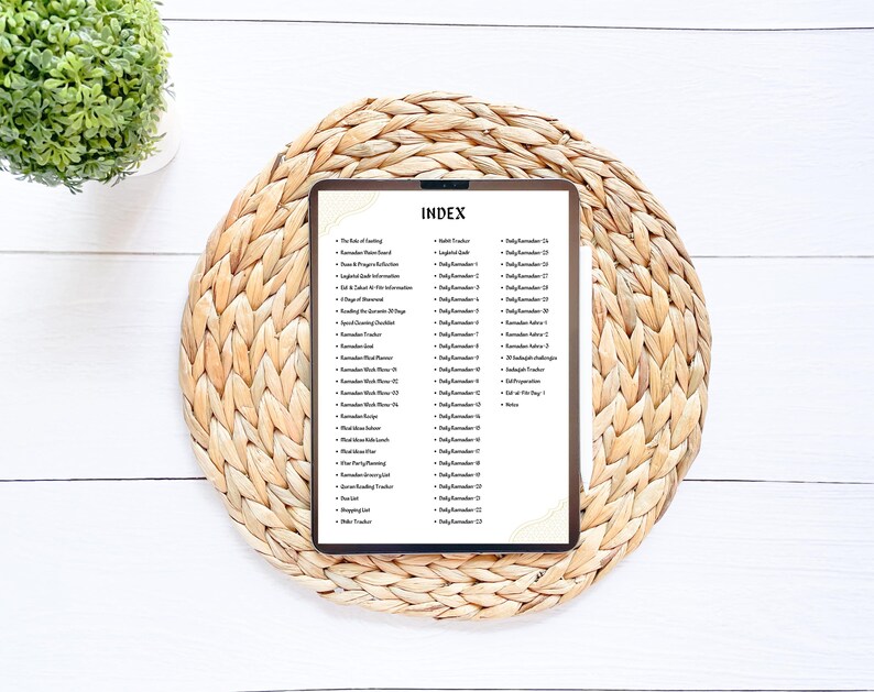 Full-color Ramadan journal with printable option