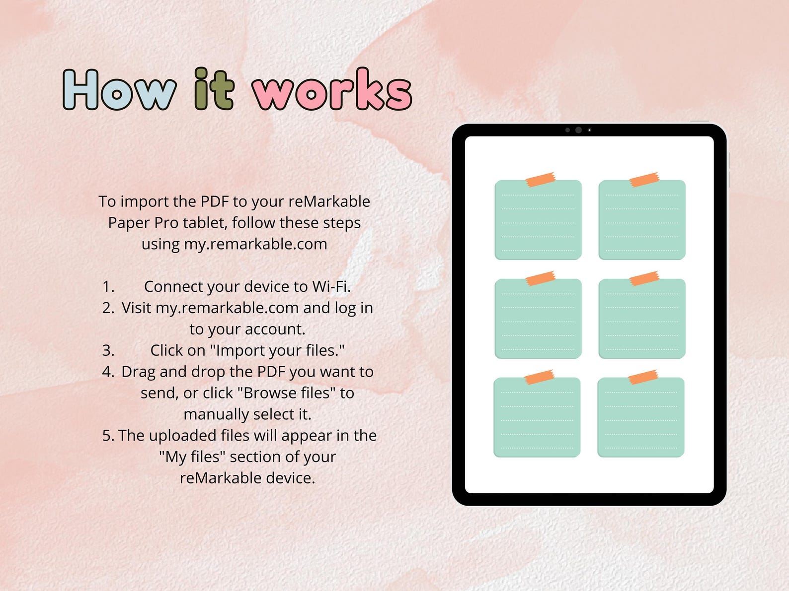 Stickers Template for Remarkable Paper Pro – Digital Sticky Notes- Post ...