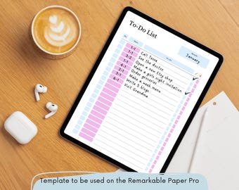 Modèle Paperpro remarquable Liste de choses à faire- Planificateur numérique- Suivi des tâches- Accessoire tablette- Modèle de tablette eInk- Imprimable- Art minimaliste