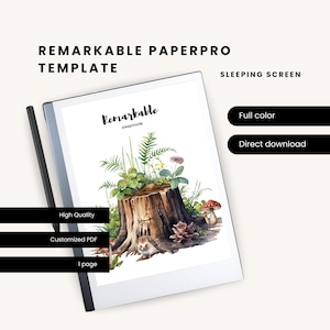 Minimalistic Sleep Screen Template for reMarkable Paper Pro/ reMarkable 3- Tablet Accessory- Sleep Screen Saver- Remarkable Gift