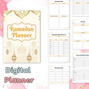 Qur'an reading tracker and duas reflection in Ramadan planner
