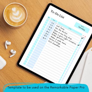 Full-Color To Do List Template for ReMarkable Paper Pro – Boost Productivity- Digital Planner- ReMarkable 3 template- Task Tracker-Printable