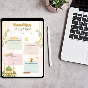 Digital planner with Ramadan productivity templates for reMarkable 3