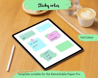 Digital Sticky Notes for reMarkable Paper Pro- Remarkable templates -Note taking template-   Stickers reMarkable Paper Pro