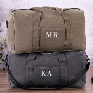 Sac de voyage personnalisé pour garçons d'honneur, cadeaux de garçon d'honneur, sac de sport en toile, sac de voyage, sacs de sport, cadeaux d'anniversaire, monogramme week-end A