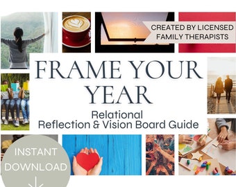 Reflection & Vision Board Party Kit, Couples Connection, 2024 Reflections, 2025 Visions, Relational, Bingo, Collage Images
