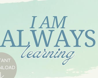 Printable Affirmation Poster, Teens and Kids, Therapy Office, Classroom, Calm Corner, Emotional Regulation, Confidence, Instant Download