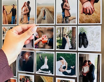 Cadeau personnalisé - Magnets photo personnalisés | Cadeau pour couple | Cadeau Saint-Valentin | Aimants pour réfrigérateur personnalisés | Cadeau d'anniversaire | Décoration de réfrigérateur - Photo