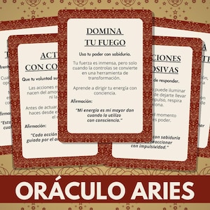 Oráculo de Aries – Activa tu fuego interior. (33 cartas).