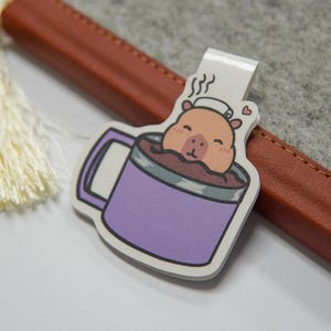 Capybara Magnetic Bookmark Park Marker Handmade Book Accessories Cute Bookish Booklover Gift For Reader and Booknerds